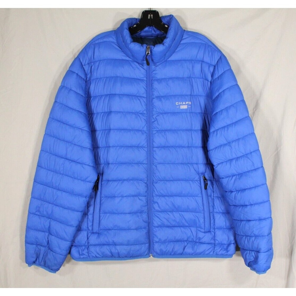 CHAPS Men's SOFTSHELL Full-Zip/Pockets PACKABLE Water Resistant PUFFER JACKET XL